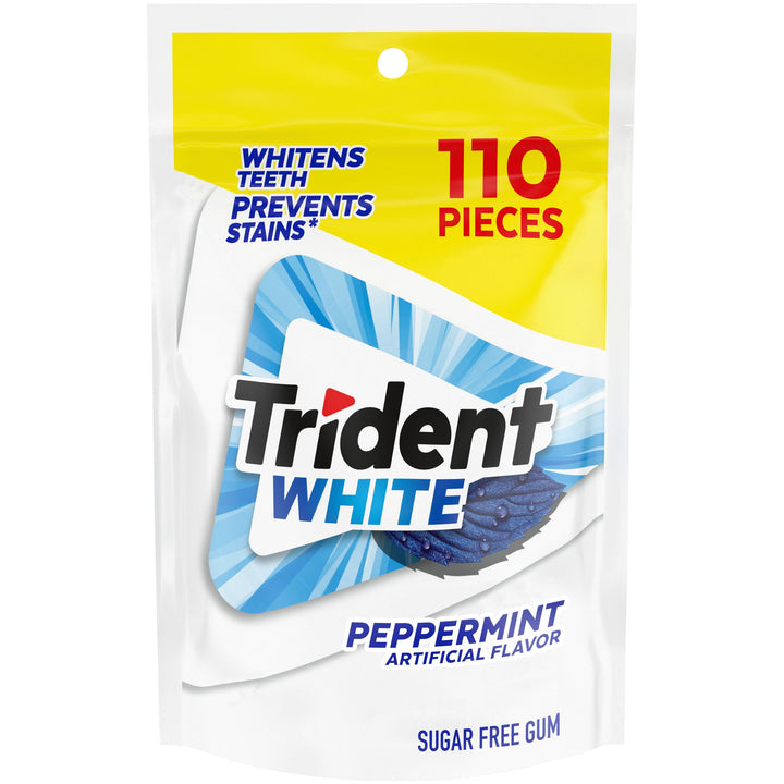 Trident Gum White Peppermint Sugar Free-110 Count-4/Box-4/Case
