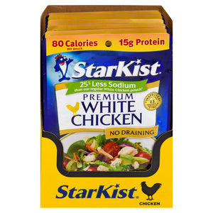 Starkist 25% Less Sodium White Chicken Pouch-2.6 oz.-12/Case