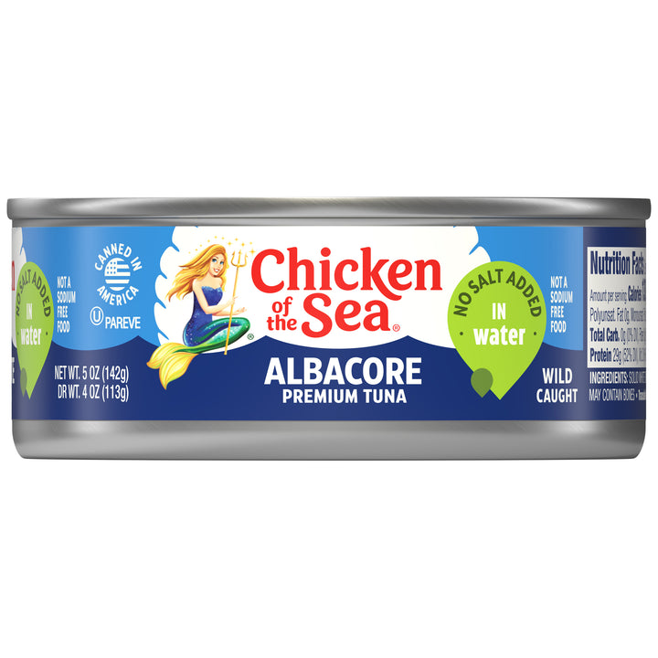 Chicken Of The Sea Low Sodium-Solid Albacore Tuna In Water-5 oz.-24/Case