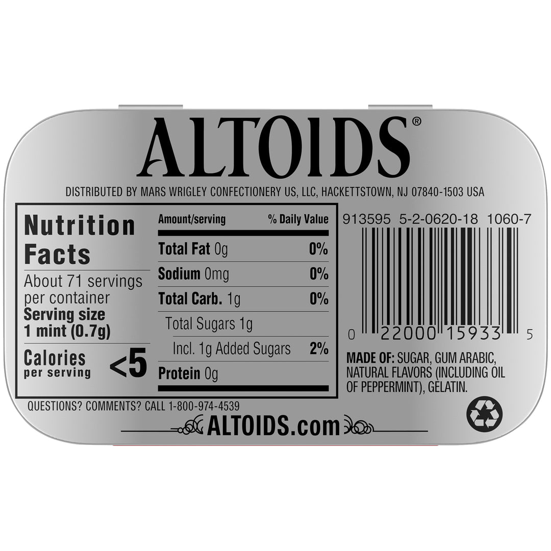 Altoids Single Peppermints-1.76 oz.-12/Box-12/Case