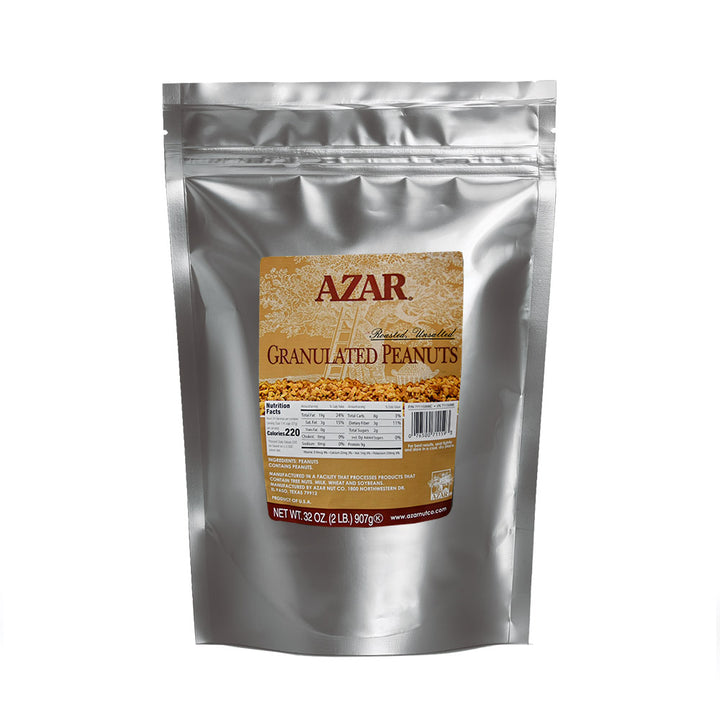 Azar Granulated Dry Roasted Unsalted Peanut Topping-2 lb.-3/Case