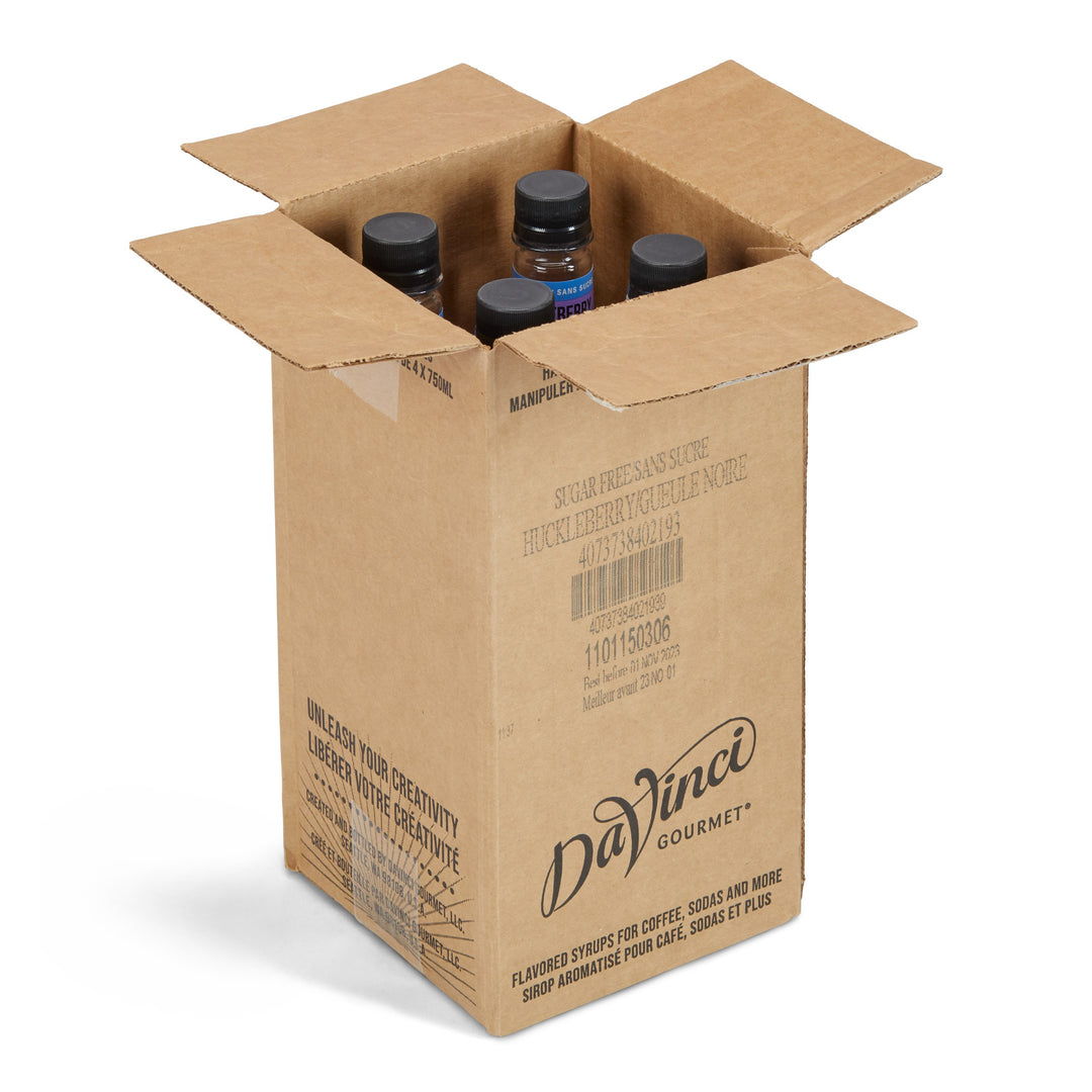 Davinci Gourmet Sugar Free Huckleberry Syrup-750 Milliliter-4/Case
