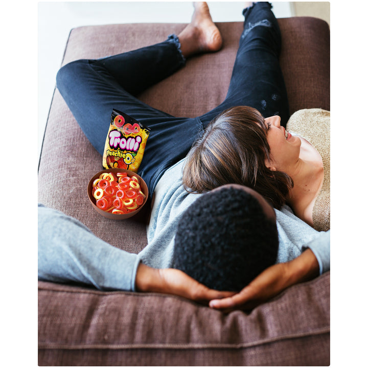 Trolli Peachie O's Gummy Candy-4.25 oz.-12/Case