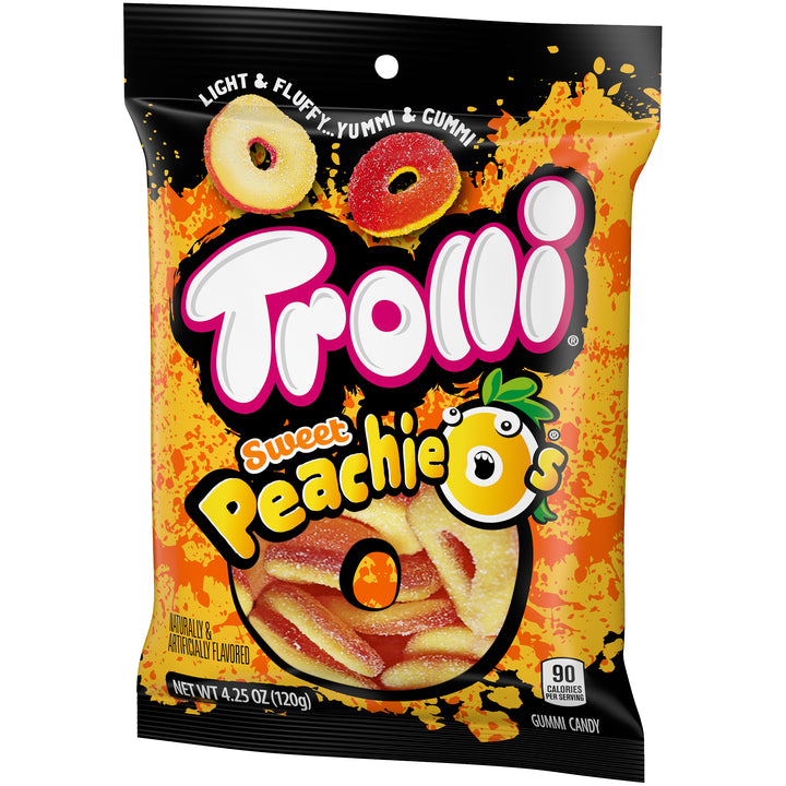 Trolli Peachie O's Gummy Candy-4.25 oz.-12/Case