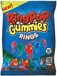 Ring Pop Rings Gummy Candy Peg Bag-5 oz.-12/Case