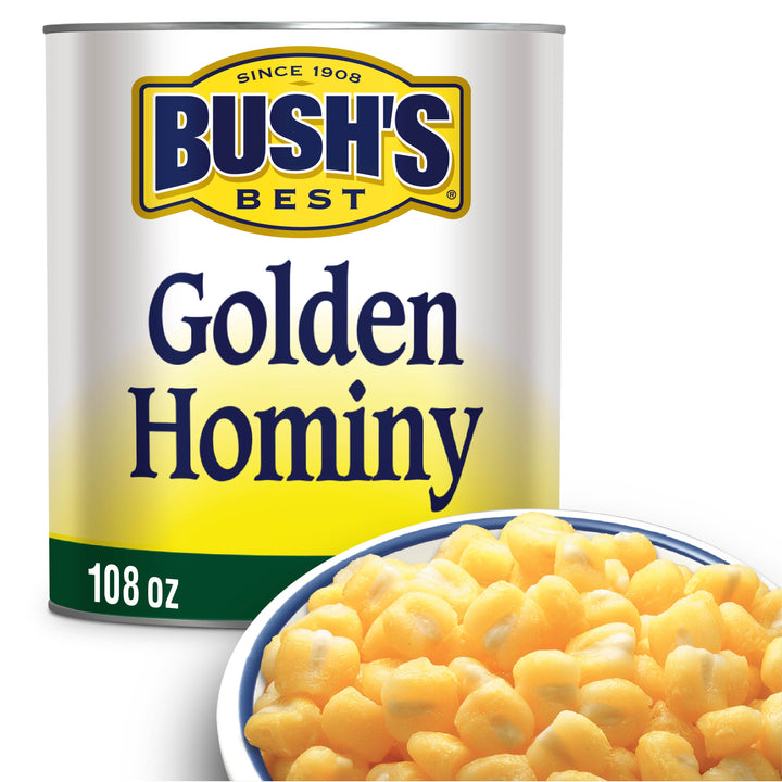 Bush's Best Best Golden Hominy-108 oz.-6/Case