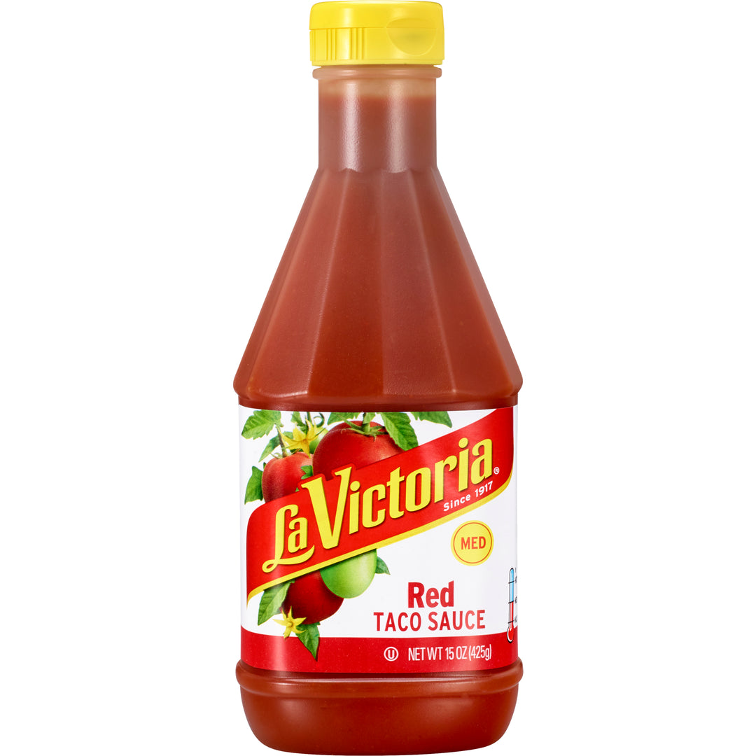 La Victoria Taco Sauce Medium In Plastic Bottle-15 oz.-12/Case