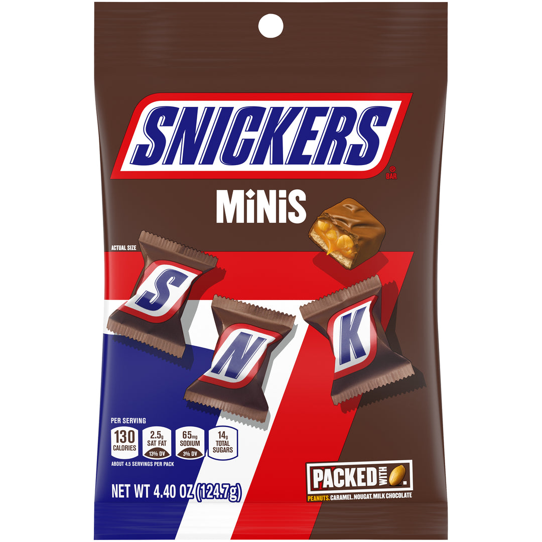 Snickers Minis Chocolate Candy-4.4 oz.-12/Case