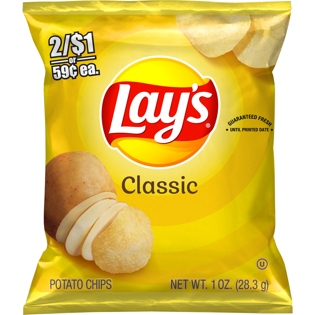Lay's Regular Potato Chips-1 oz.-104/Case