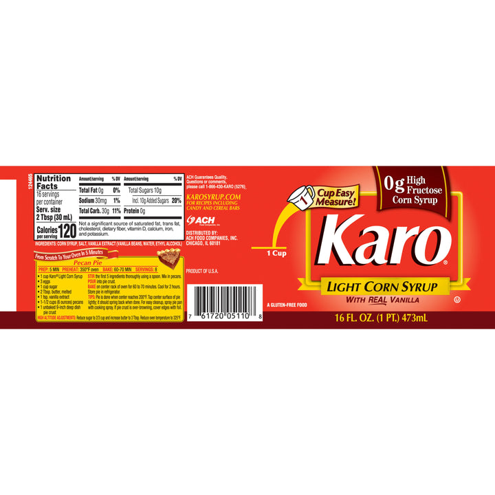 Karo Light Corn Syrup-16 fl oz.s-12/Case