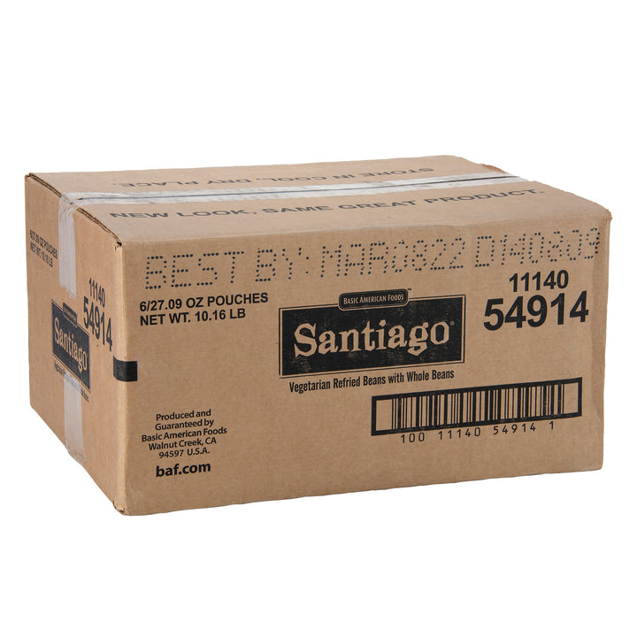 Baf Santiago Vegetarian Refried Pinto Beans-27.09 oz.-6/Case