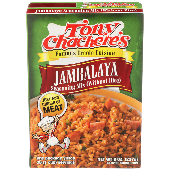 Tony Chachere's Creole Foods Seasoning Jambalaya Without Rice-8 oz.-12/Case