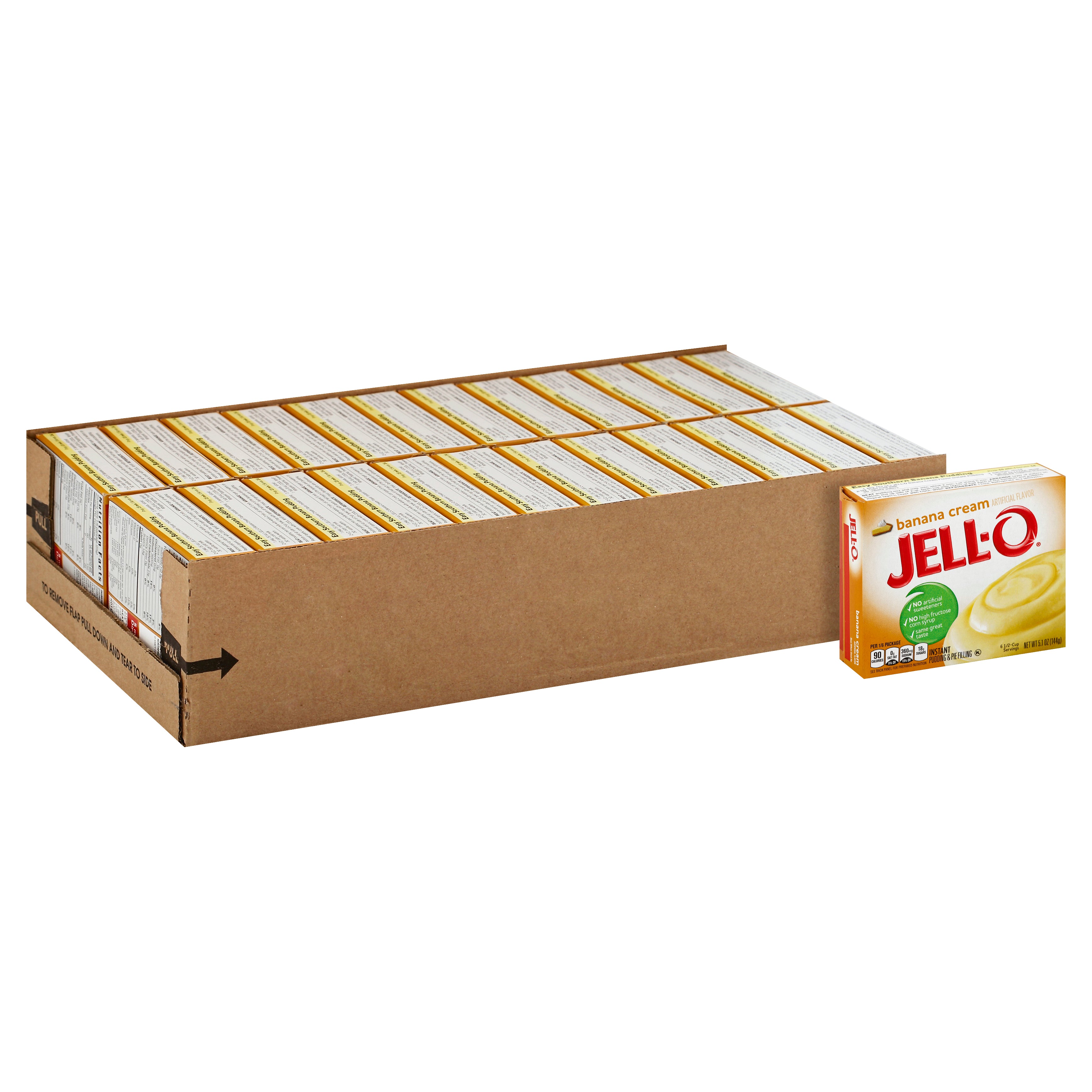 Jell-O Banana Cream Flavored Instant Pudding Mix-5.1 oz.-24/Case