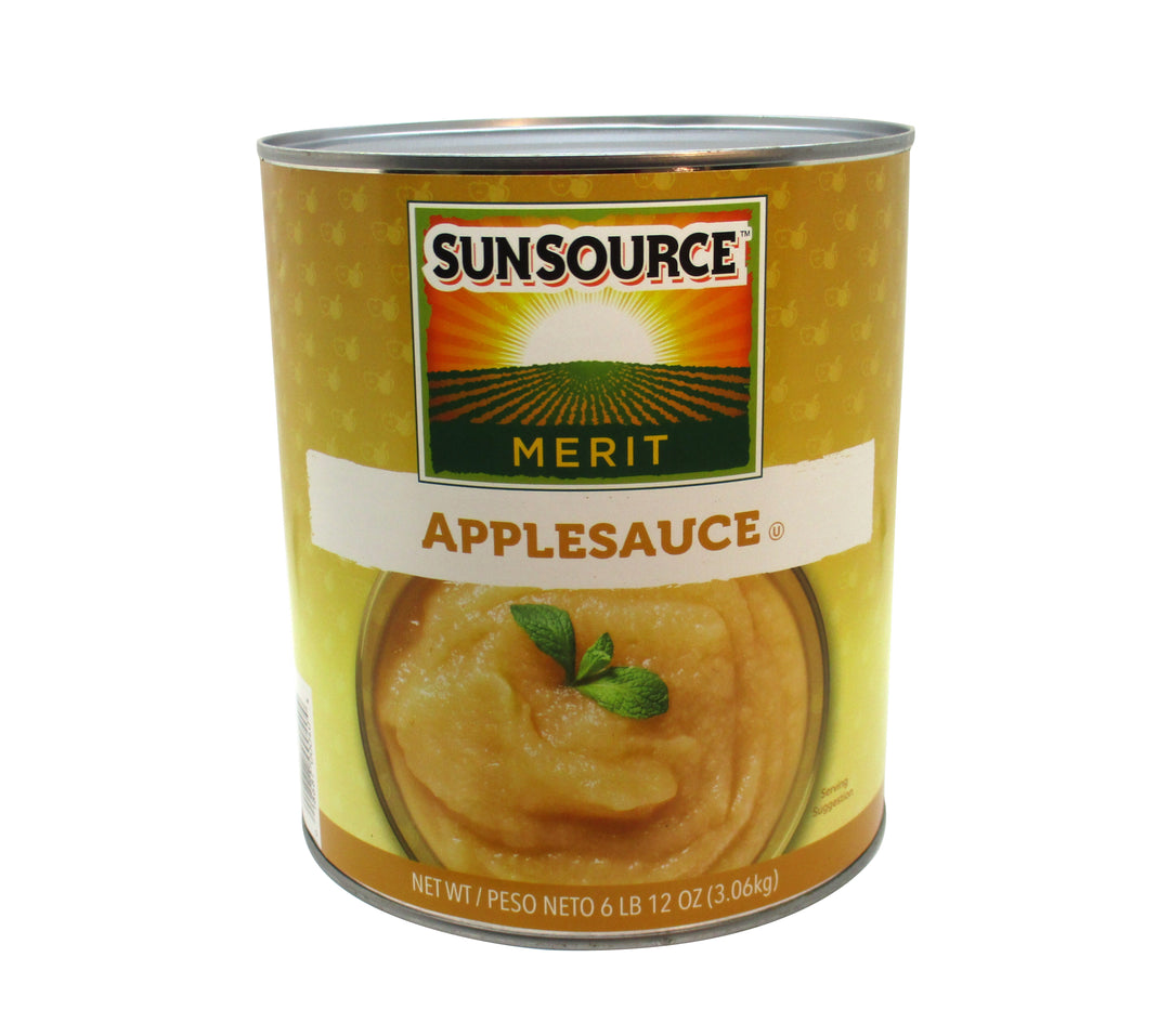 Sunsource Merit Fancy Sweetened Applesauce-108 oz.-6/Case