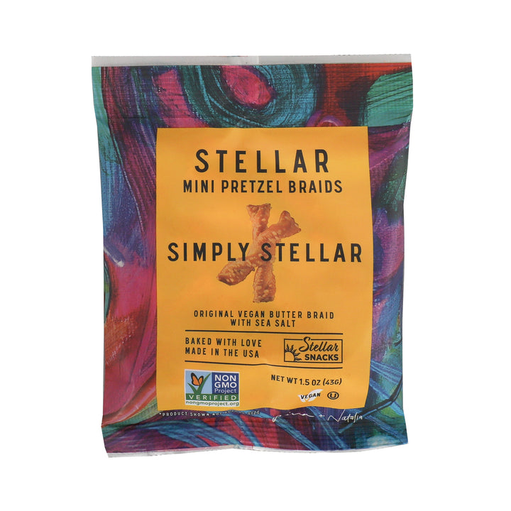 Stellar Snacks Simply Stellar Pretzel Braids-1.5 oz.-24/Case