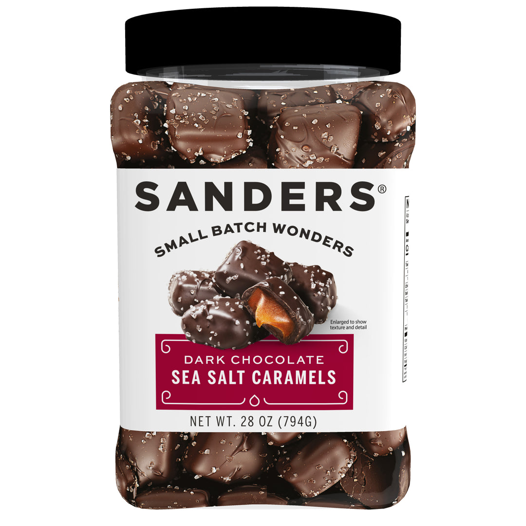 Sanders Dark Chocolate Sea Salt Caramels-28 oz.-6/Case