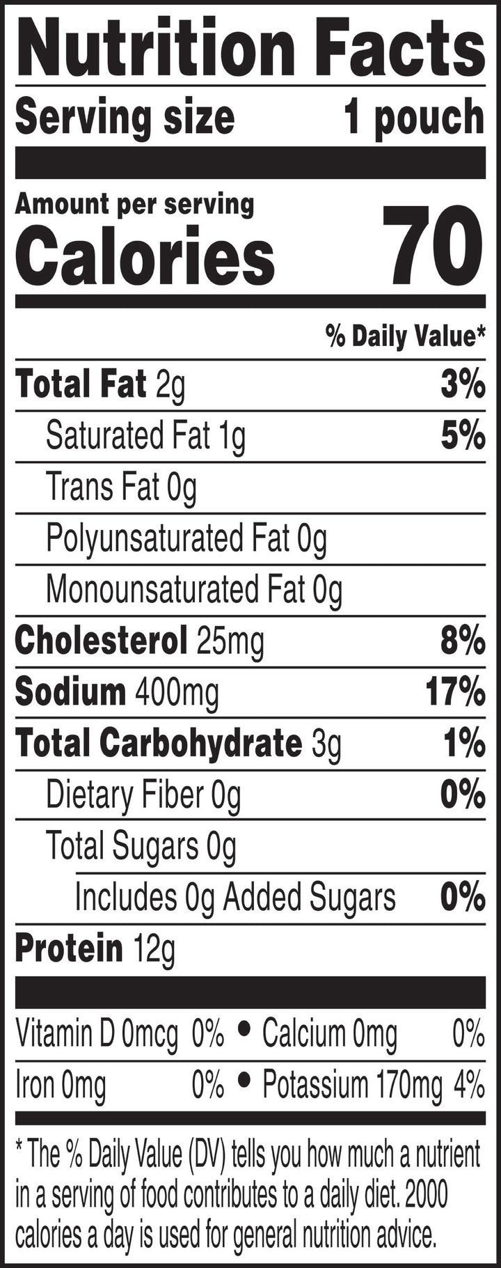 Swanson Fully Cooked White Chunks Chicken Pouch-2.6 oz.-12/Case