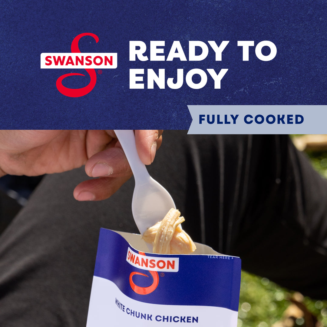 Swanson Fully Cooked White Chunks Chicken Pouch-2.6 oz.-12/Case