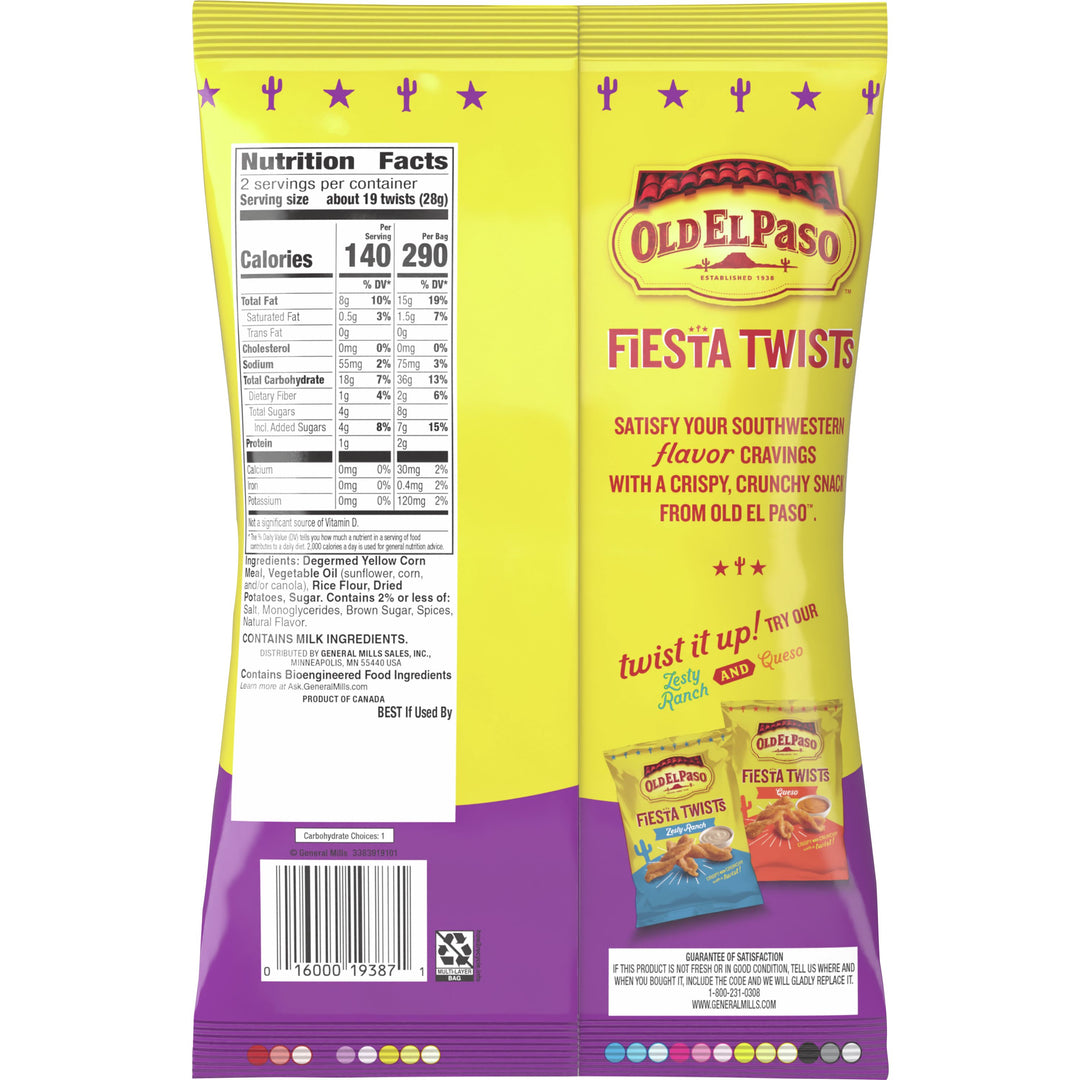 Old El Paso Cinnamon Churro Fiesta Twists-2 oz.-6/Case