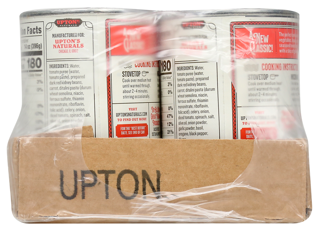 Upton's Naturals Minestrone Soup-14 oz.-8/Case