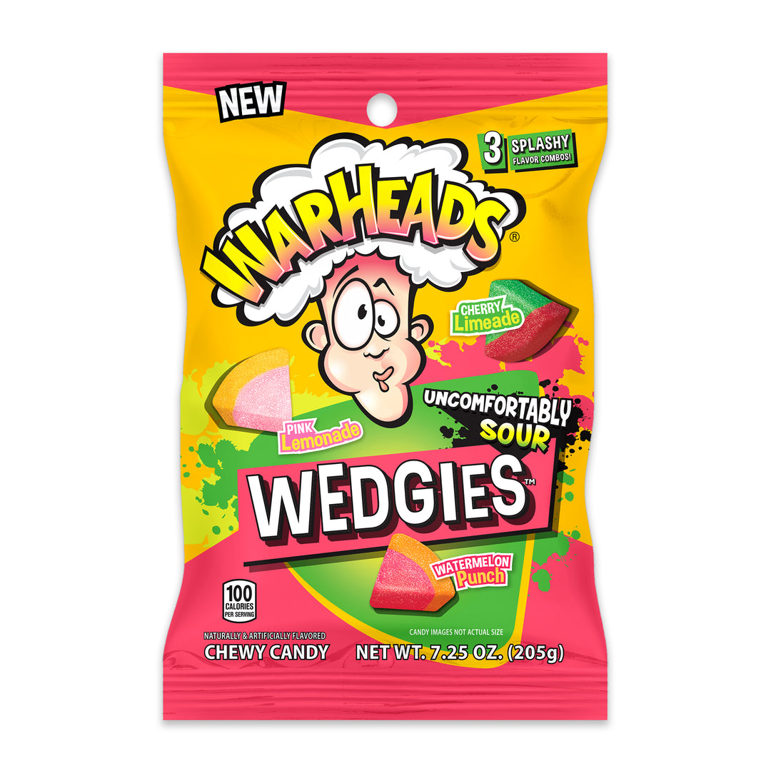 Warheads Wedgies Peg Bag Drc-7.25 oz.-8/Case