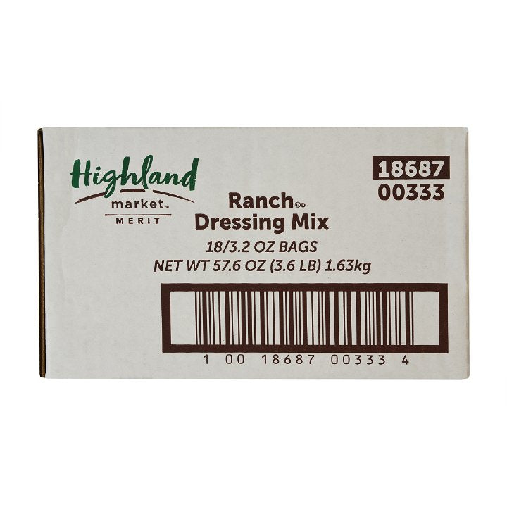 Highland Market Merit Ranch Packets Dressing Mix-3.2 oz.-18/Case