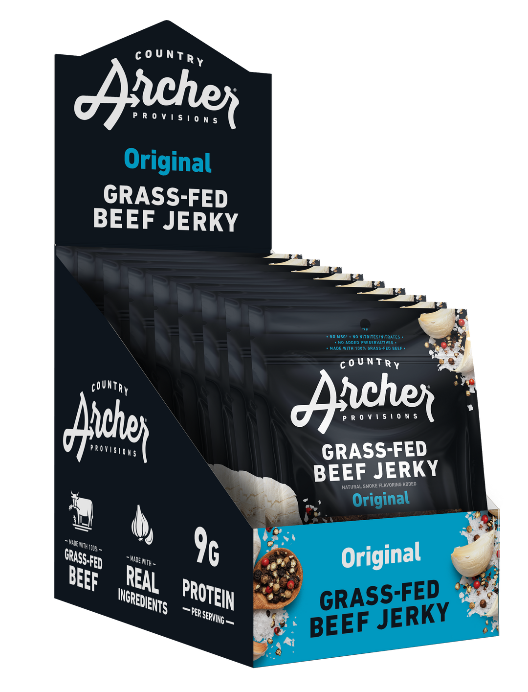 Country Archer Jerky Co Original Beef Jerky-1 oz.-12/Box-6/Case
