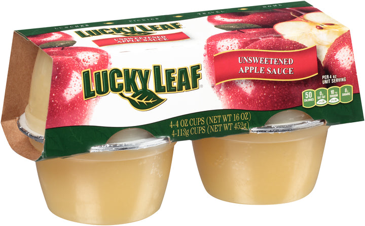 Lucky Leaf Unsweetened Applesauce-16 oz.-12/Case