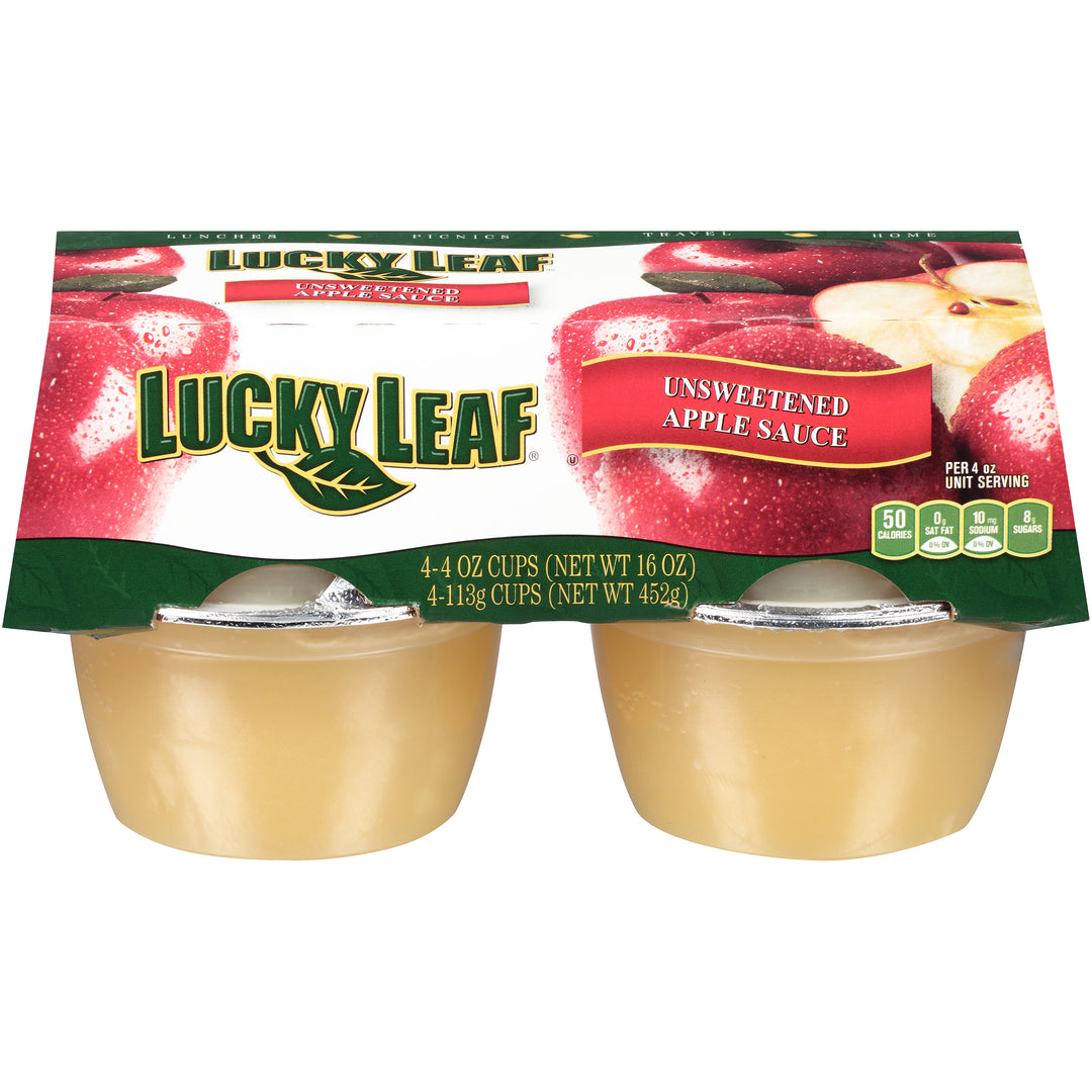 Lucky Leaf Unsweetened Applesauce-16 oz.-12/Case