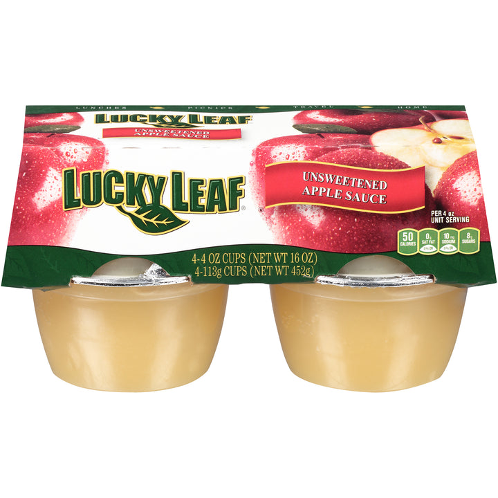 Lucky Leaf Unsweetened Applesauce-16 oz.-12/Case