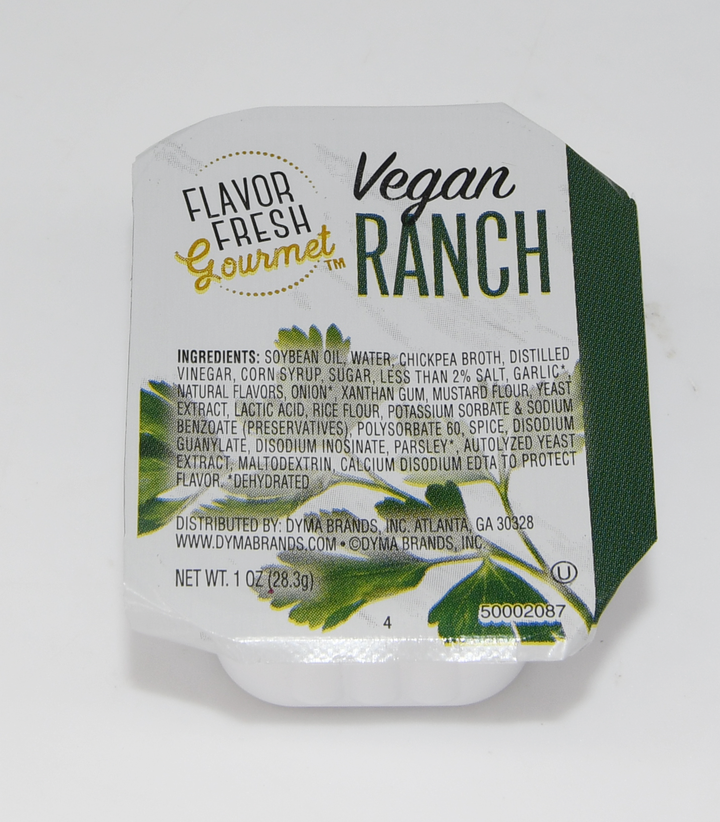 Flavor Fresh Vegan Ranch Cup Dressing Single Serve-1 oz.-100/Case