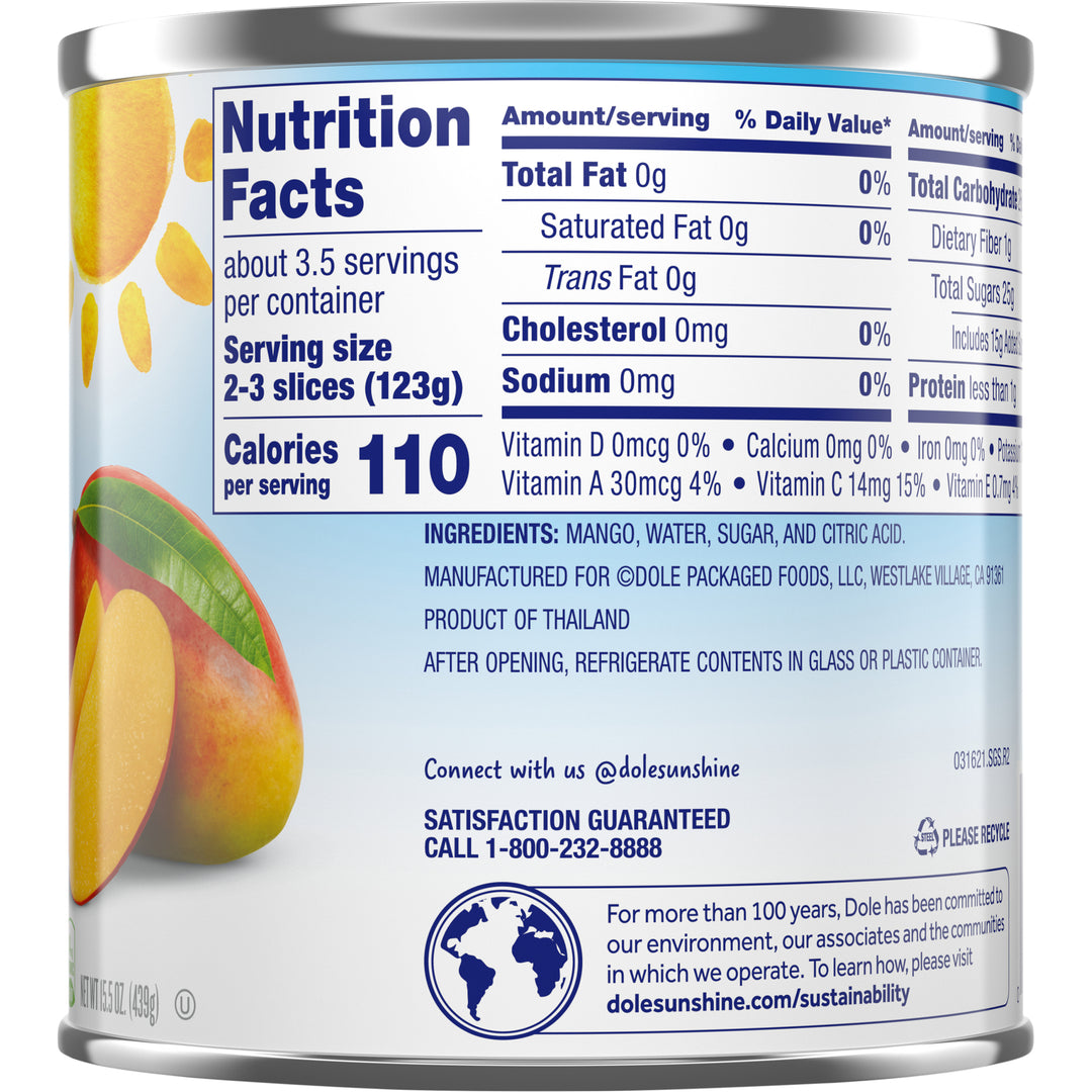 Dole Mango In Heavy Syrup-15.5 oz.-12/Case