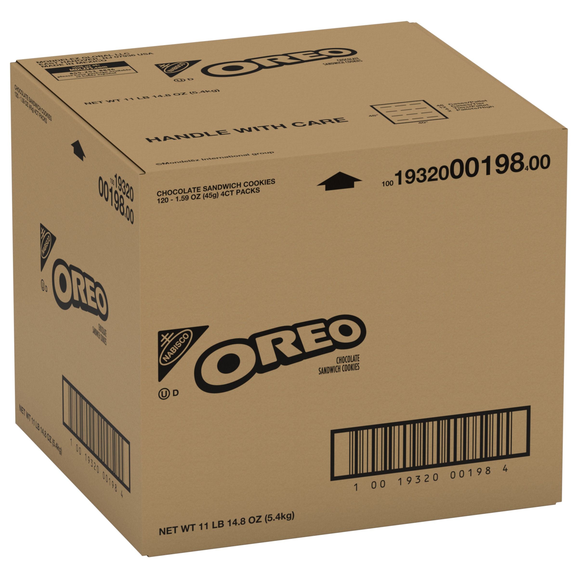 Oreo Single Serve Cookie-1.59 oz.-30/Box-4/Case MPN# 00198