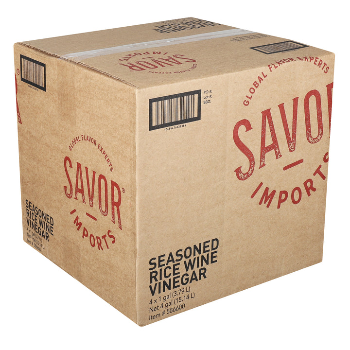 Savor Imports Seasoned Rice Wine 4.5% Vinegar Bulk-1 Gallon-4/Case