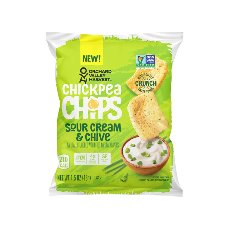 Orchard Valley Harvest Sour Cream And Chive Chickpea Chips Of-1.5 oz.-30/Case