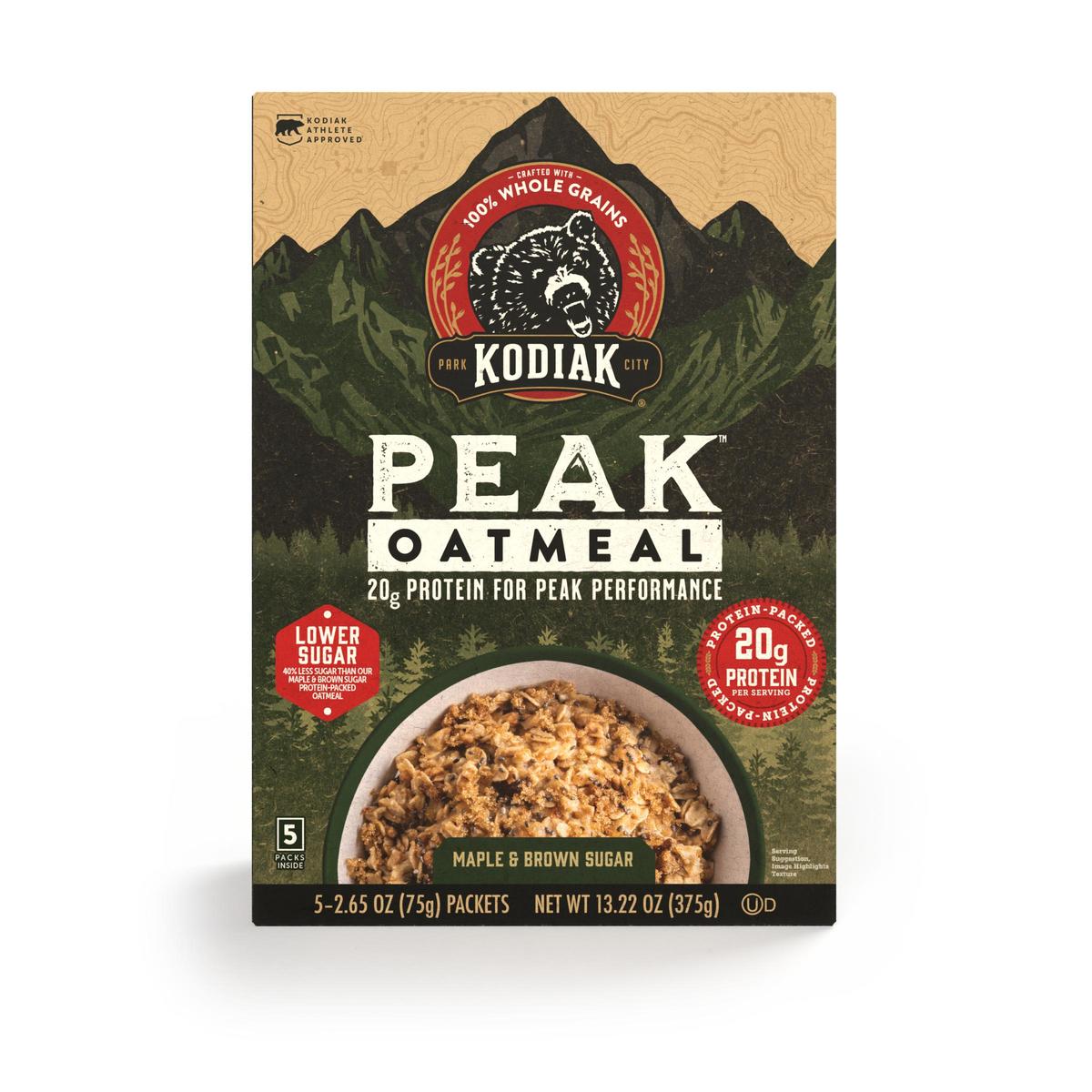 Kodiak Cakes Peak Power Up Maple Brown Sugar Oatmeal-10.58 oz.-6/Case ...