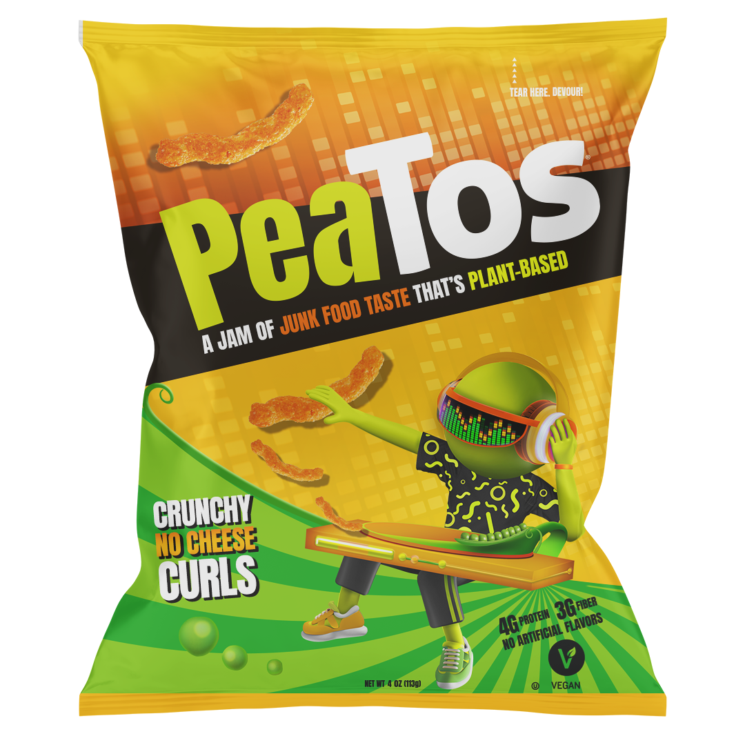 Peatos Crunchy No Cheese Curls-4 oz.-8/Case