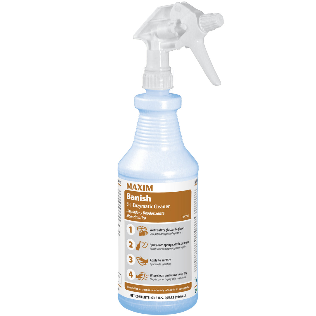 Pgproline Professional Maxim Banish Bio-Enzymatic Drain Maintainer Cleaner-32 oz.-12/Case
