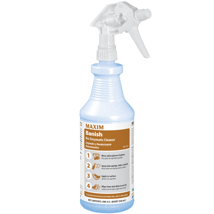 Pgproline Professional Maxim Banish Bio-Enzymatic Drain Maintainer Cleaner-32 oz.-12/Case