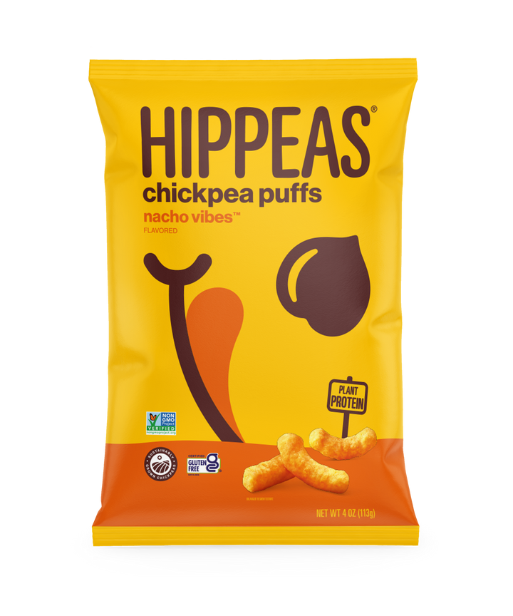 Hippeas Non-Gmo Chickpea Puffs -Nacho Vibes-4 oz.-6/Case