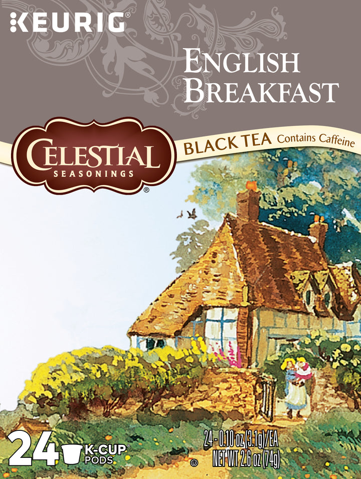 Celestial Seasonings Tea K-Cup Pod English Breakfast-24 Count-4/Case