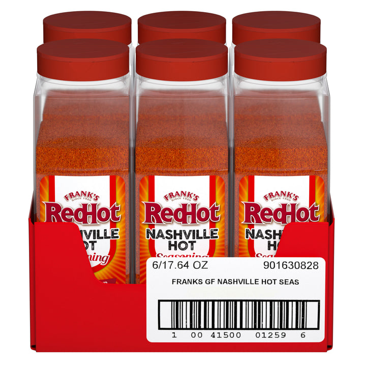 Frank's Redhot Gluten Free Nashville Seasoning Hot Sauce Shaker-17.64 oz.-6/Case
