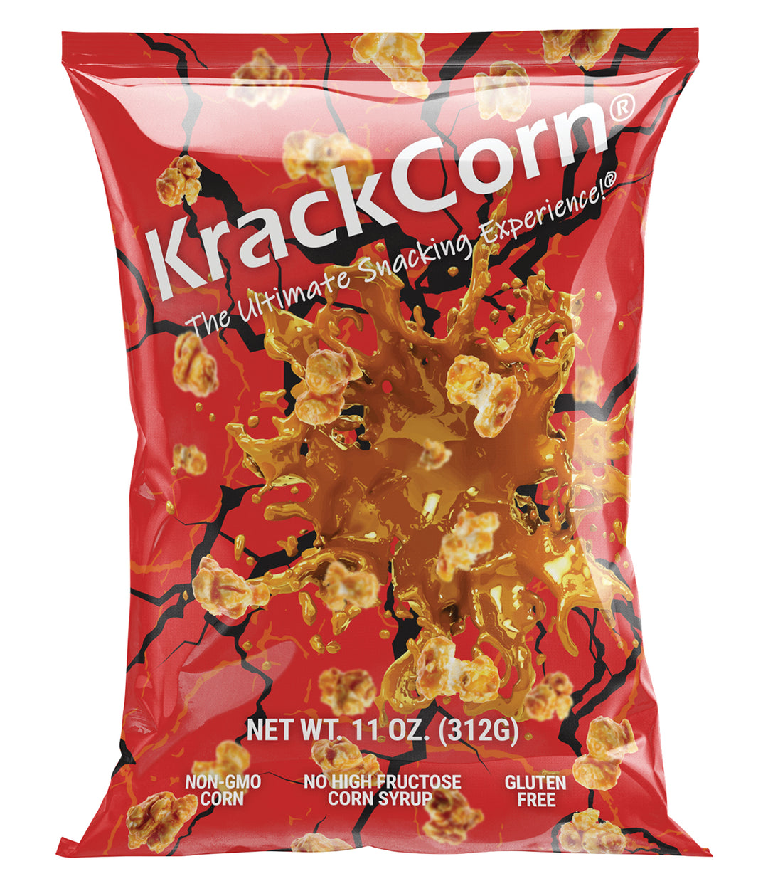 Krackcorn Caramel Flavored Popcorn Knock-Out Case-11 oz.-12/Case
