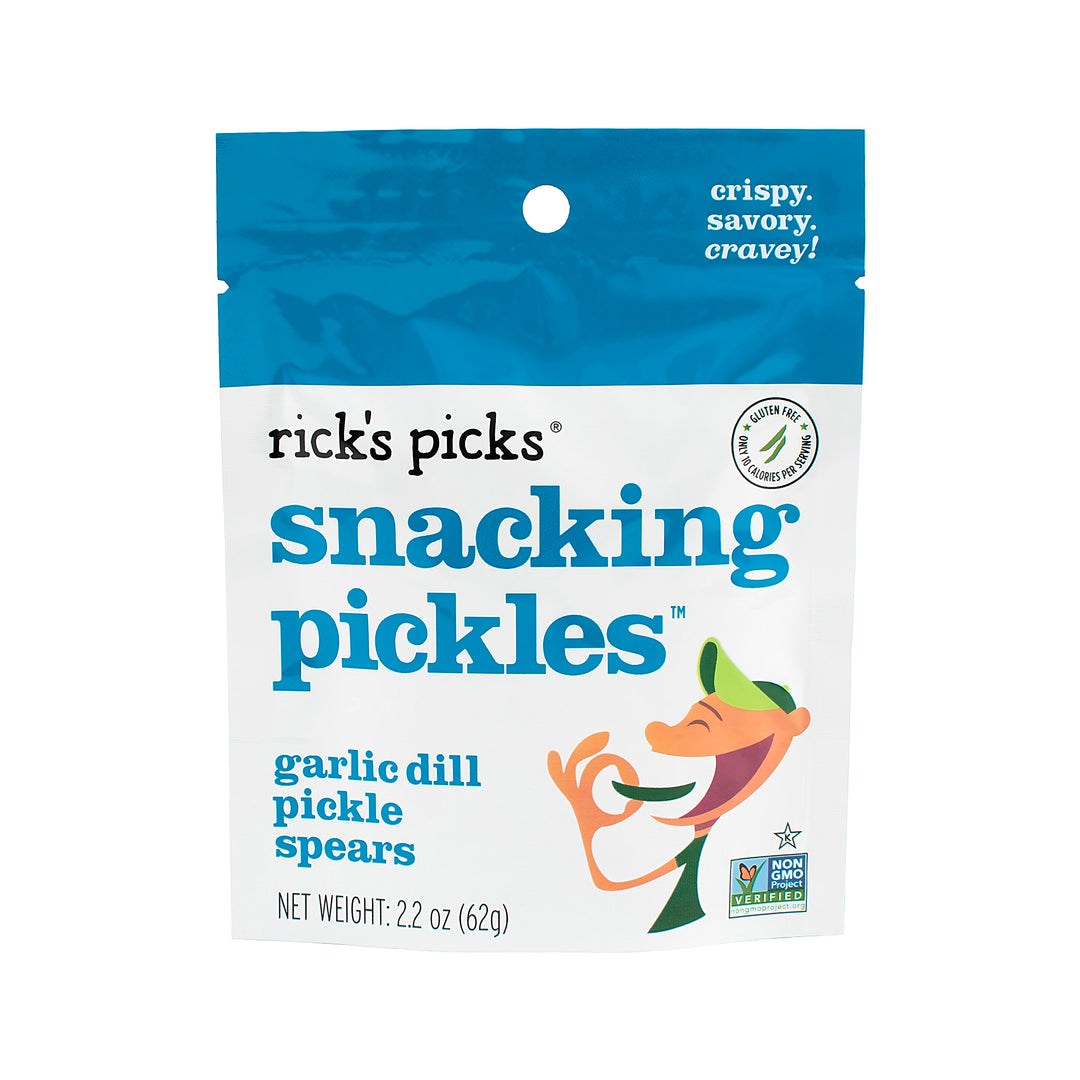 Ricks Picks Dill Garlic Pickle Spear Single Serve-2.2 oz.-12/Case