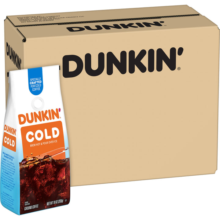 Dunkin' Cold Roast & Ground Coffee-10 oz.-6/Case