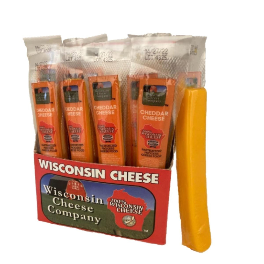 Wisconsin Cheese Company Cheddar Cheese Stick Shelf Stable-1 Each-24/Box-8/Case