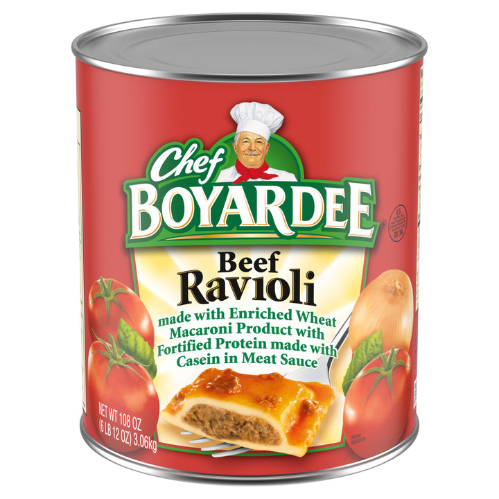 Chef Boyardee Beef Ravioli In Meat Sauce-108 oz.-6/Case