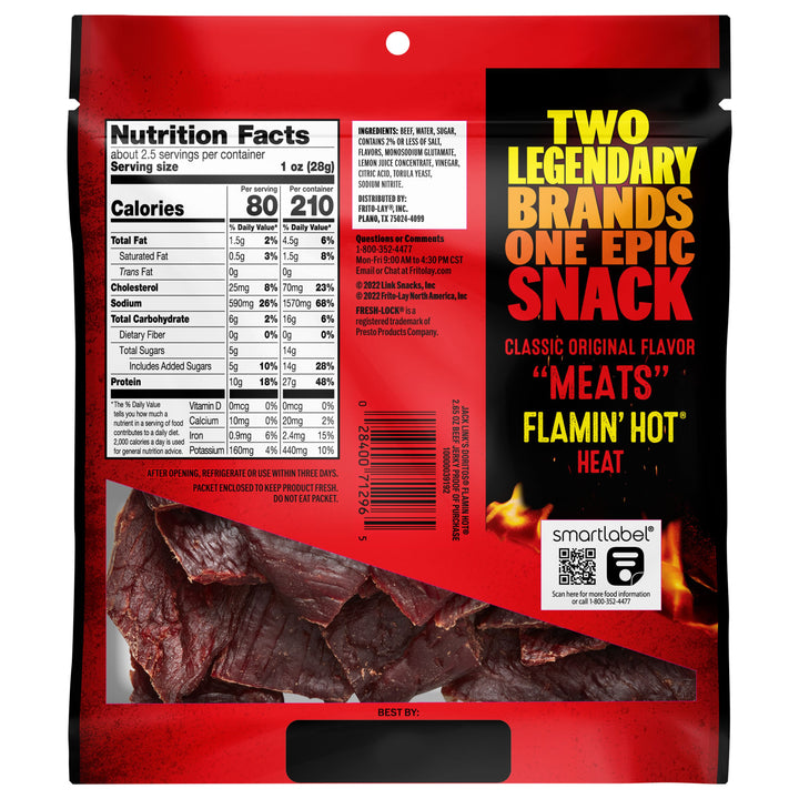 Jack Link's Beef Jerky Flamin Hot Original-2.65 oz.-12/Case