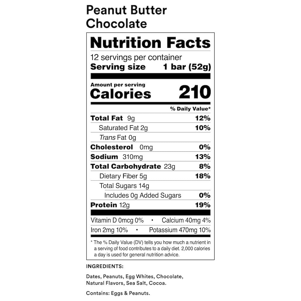 Rxbar Peanut Butter Chocolate Protein Bar-1.83 oz.-12/Box-6/Case