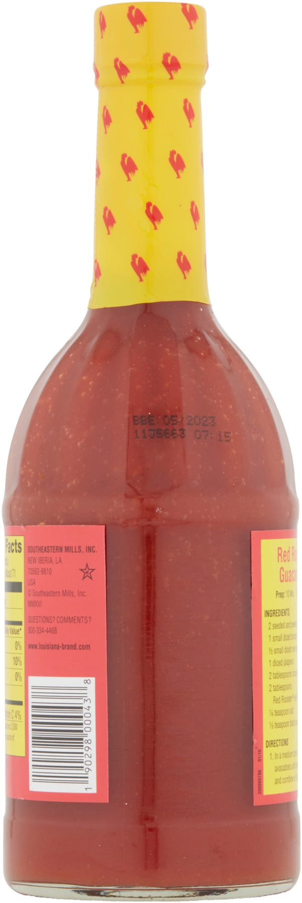 Louisiana Hot Sauce Red Rooster Hot Sauce Bottle-12 fl. oz.-12/Case
